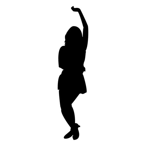 Silhouette Girl Dancing Vector Png Clipart (black, gray)