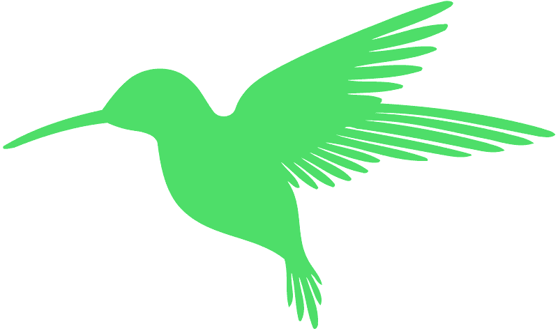 Silhouette Hummingbird Transparent Background (gray)