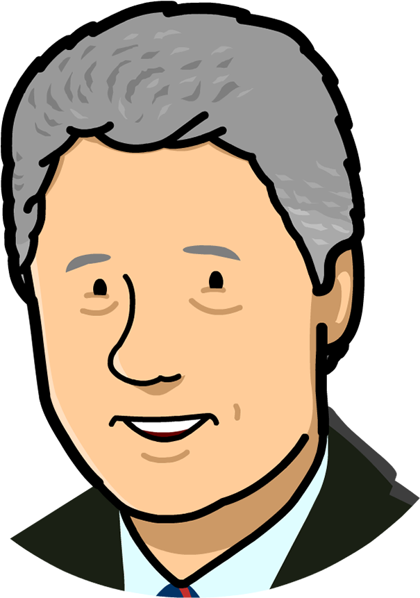 Bill Clinton Clipart Png (black, pink, lavender, salmon, gray)