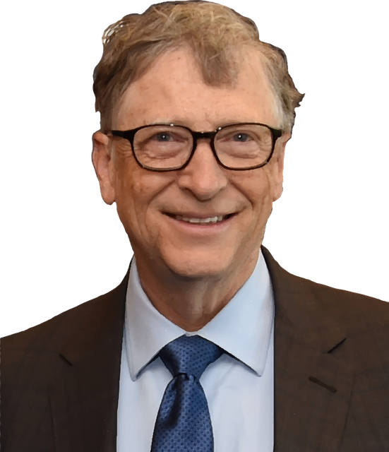 Bill Gates Face Png Transparent Image (black)