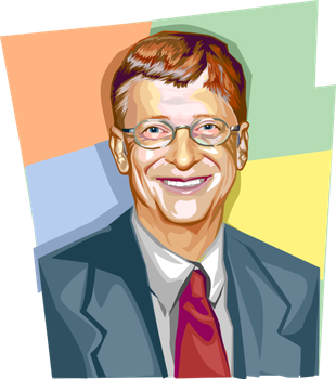 Bill Gates Png Isolated File (black, silver, pink, salmon, gray)