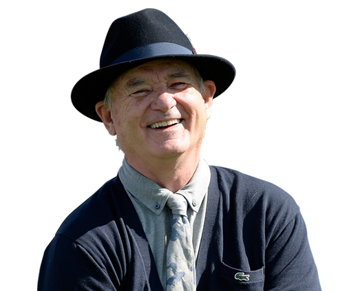 Bill Murray Png (white, black, gray, indigo)