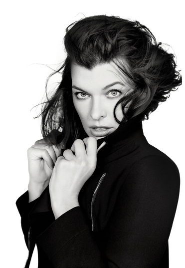 Milla Jovovich Png Transparent Image (white, black)