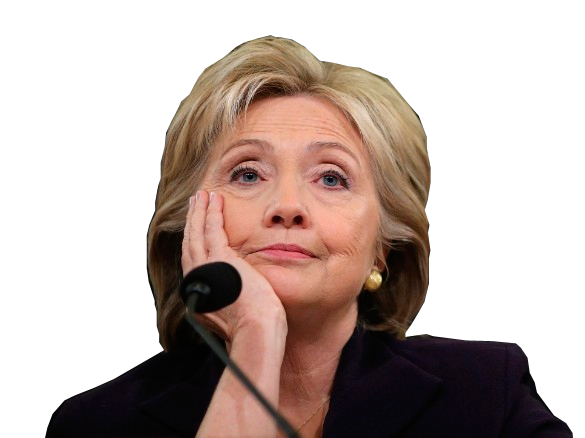 Hillary Clinton Transparent Background (black)