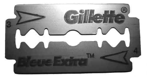 Gillette Blade Png (indigo, black, gray, white)