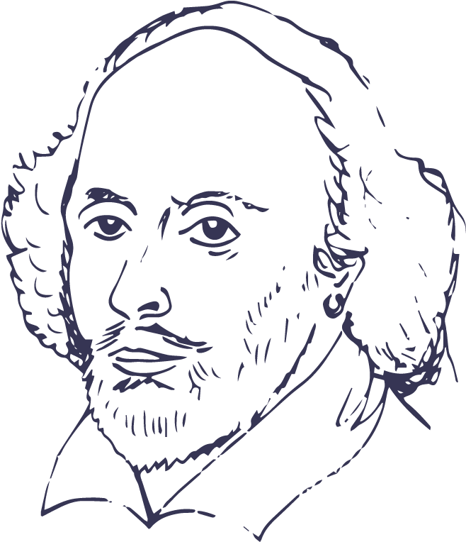 William Shakespeare Png Image (black)