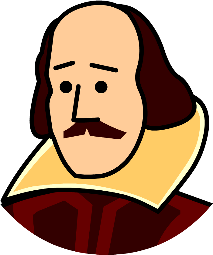 William Shakespeare Png Photo (maroon, black, pink, salmon)