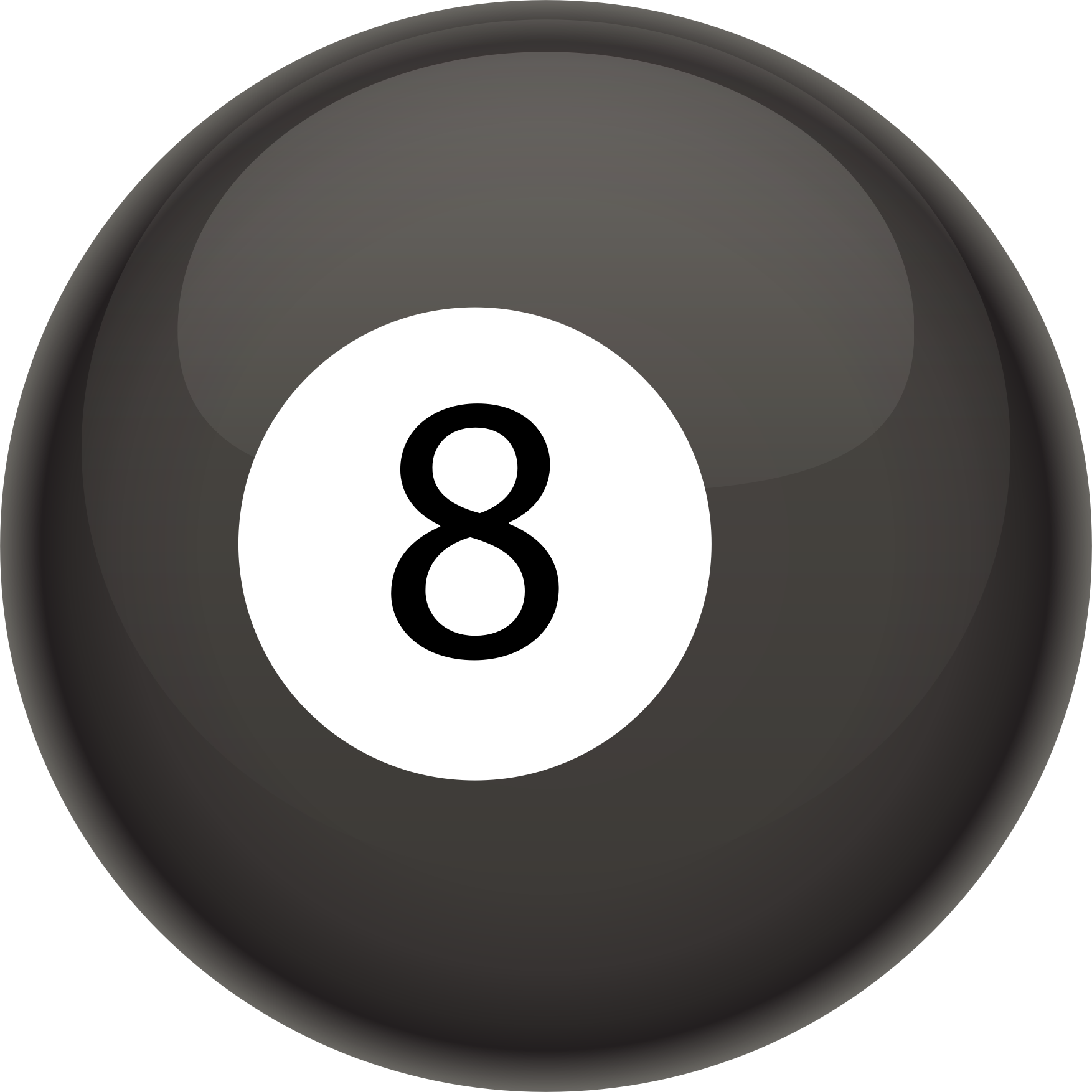 Billiard Ball Png Isolated Image (white, black, indigo)