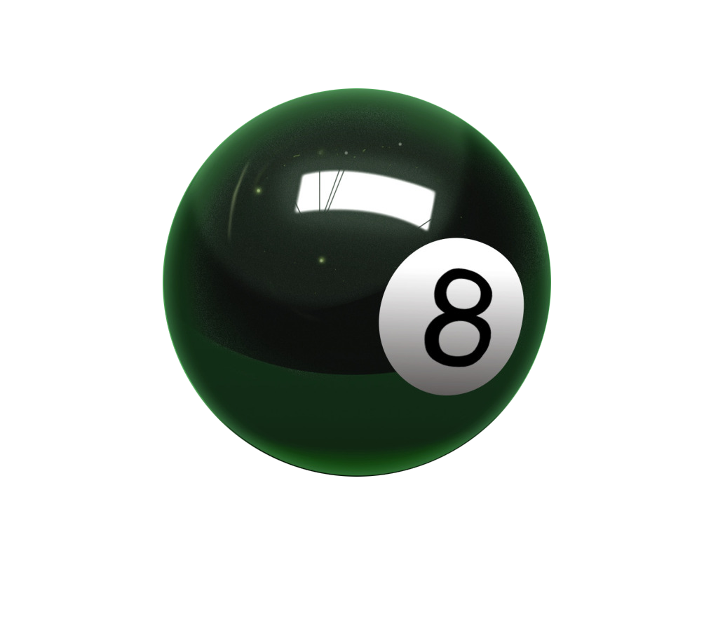 Billiard Ball Transparent Png (white, black)