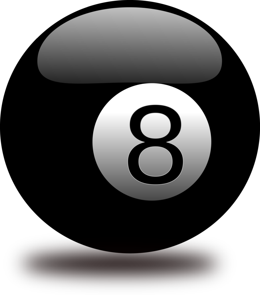 Billiard Balls Png File (white, black, gray)