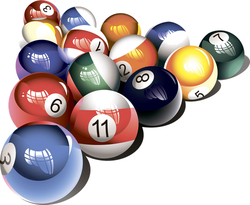 Billiards Png (white, black, gray, chocolate)