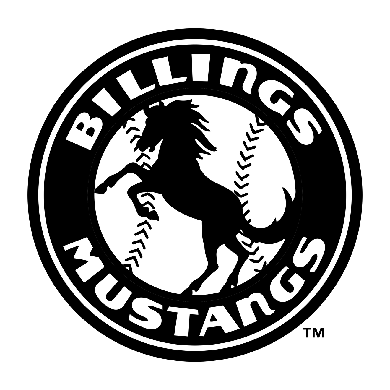 Billings Mustangs Png Hd (white, black)