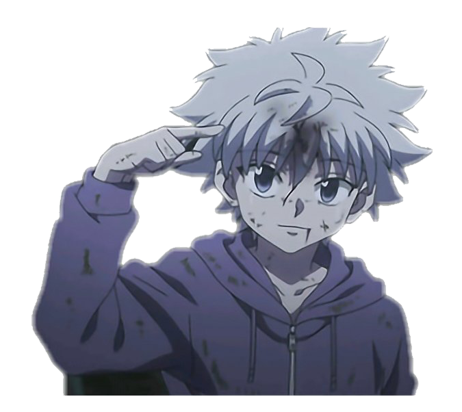 Killua Zoldyck Png Image (white, silver, indigo)