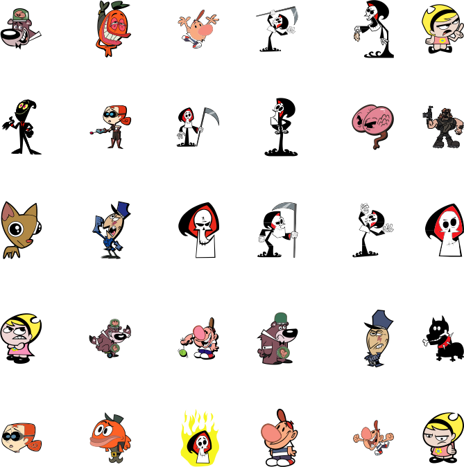 Billy And Mandy Png Isolated Pic (white, black)