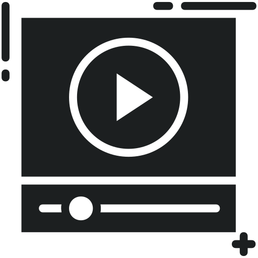 Film Online Video Video Video Player Video Streaming Free Png Icon Download (black)