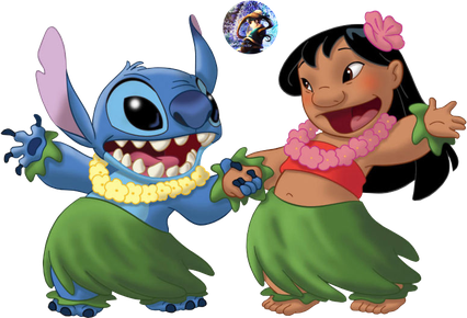 Lilo And Stitch Png Transparent Image (olive, plum, black, salmon, green)