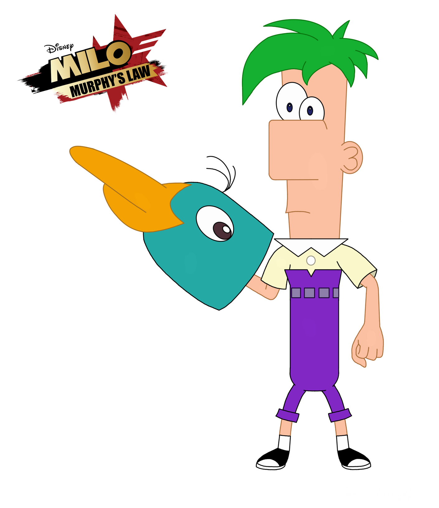 Milo Murphys Law Png Image (pink, black, teal, green, purple)