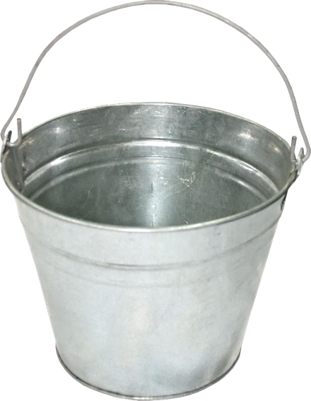 Silver Bucket Png Image (black, silver, lavender)