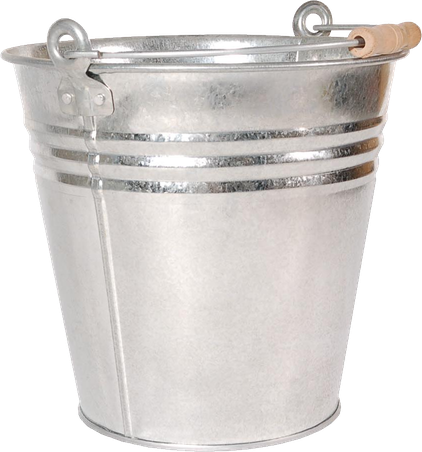 Silver Bucket Transparent Png (black, silver, beige)