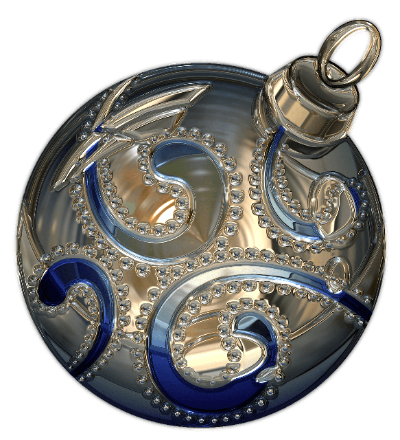 Silver Christmas Bauble Png Picture (gray)