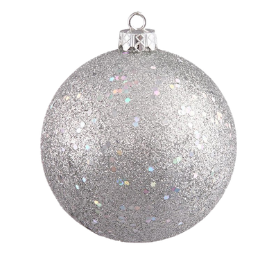 Silver Christmas Bauble Png Transparent Image (black, silver, gray)