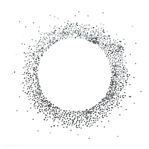 Silver Glitter Frame Png Isolated File (black)