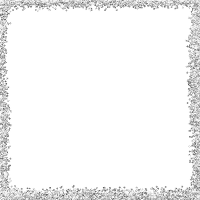 Silver Glitter Frame Transparent Png (black)