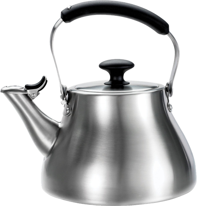 Silver Kettle Png Pic (black, white, gray)