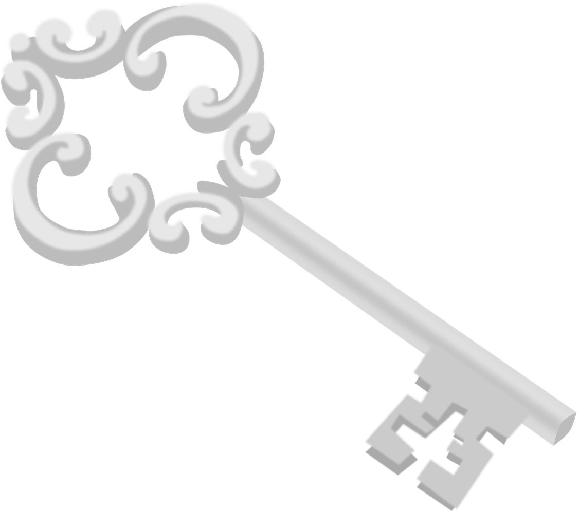 Silver Key Png Transparent Image (lavender, black, silver)