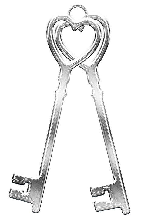 Silver Key Transparent Background (black, silver, white, gray)