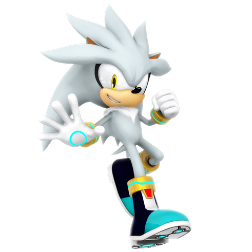 Silver The Hedgehog Png Transparent (black, lavender, white)