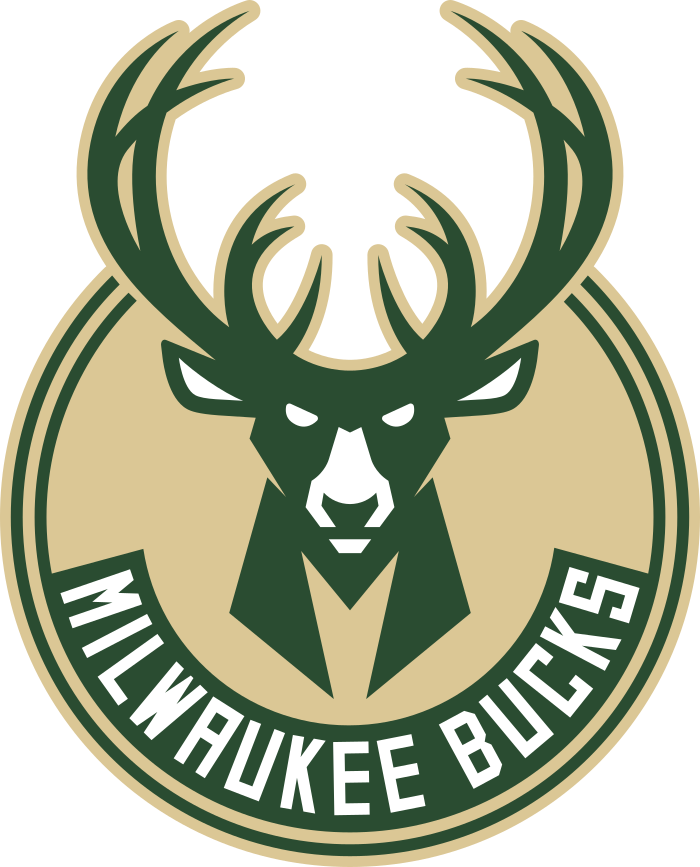 Milwaukee Bucks Logo Png Clipart (black, green, silver, white)