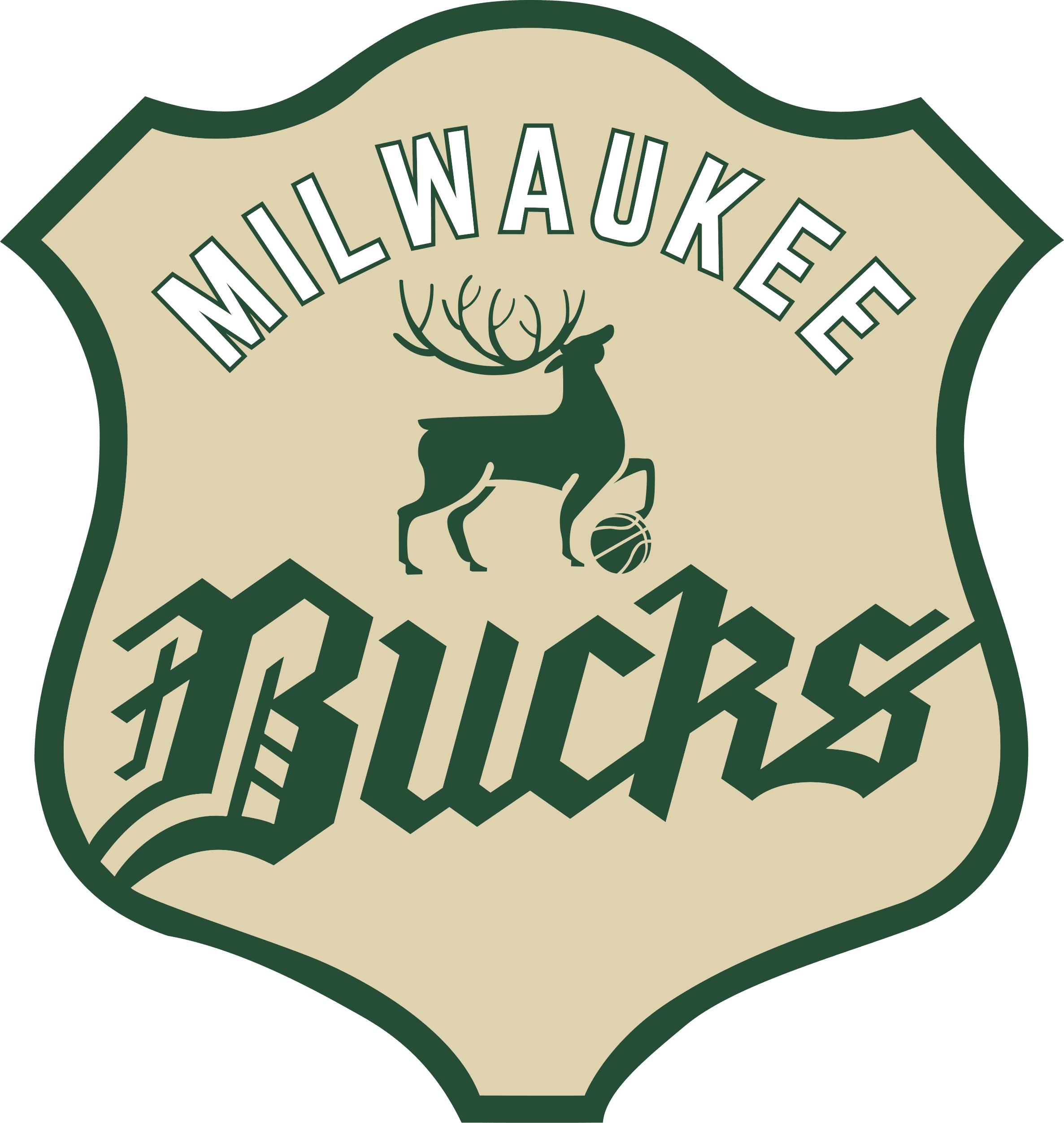 Milwaukee Bucks Logo (green, gray, silver)