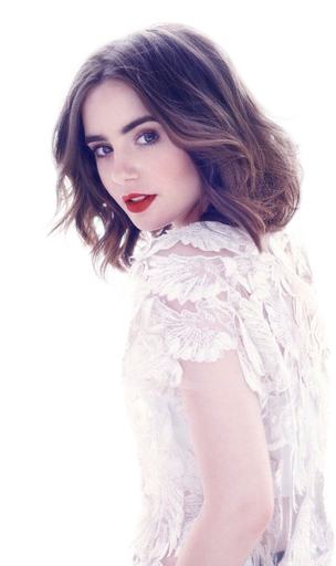 Lily Collins Png File (beige, silver, lavender, black, white)