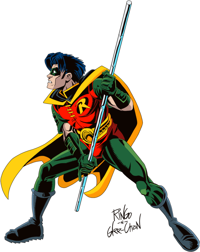 Tim Drake Png Free Download (black, green, gold)