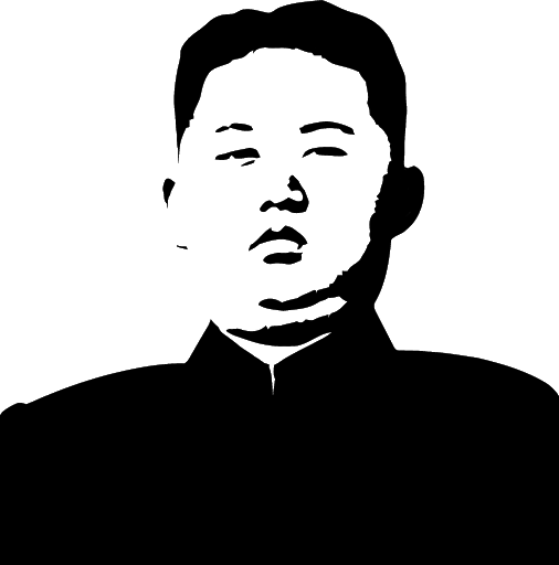 Kim Jong Un Face Png Hd (black)