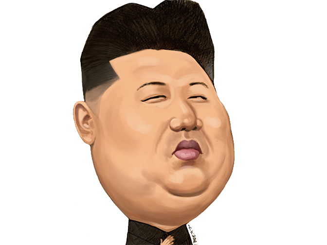 Kim Jong Un Face Png Transparent Image (white, black, salmon)