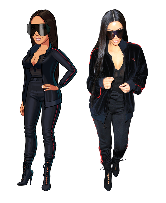 Kim Kardashian Png Clipart (black)