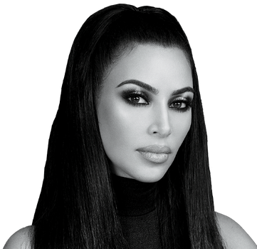 Kim Kardashian Photoshoot Transparent Background (black)