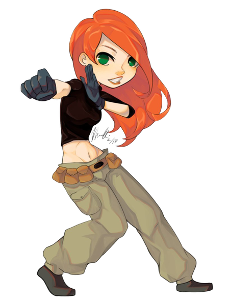 Kim Possible Png File (gray, chocolate, black)