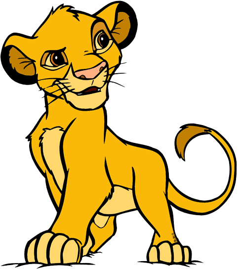 Simba Background Png (gold, white, black, salmon, orange)