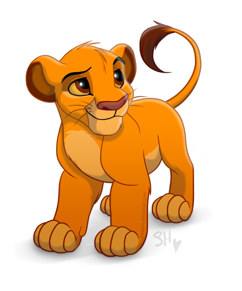 Simba Transparent Png (lavender, white, black, orange, silver)