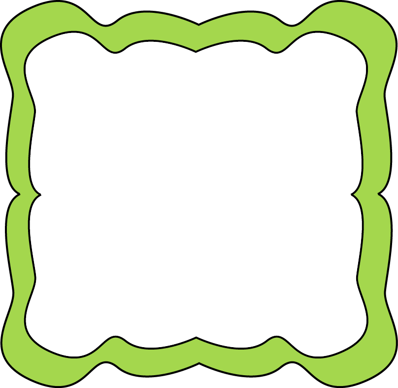 Lime Border Frame Png Transparent Image (white, gray, black)