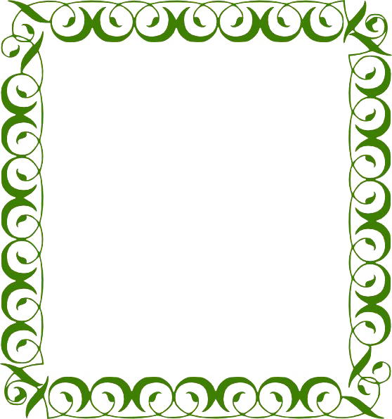 Lime Border Frame Transparent Background (white)