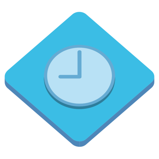 Time Free Png Icon (greenish blue, lavender, black, gray)