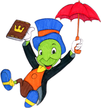 Jiminy Cricket Transparent Background (white, red, black)