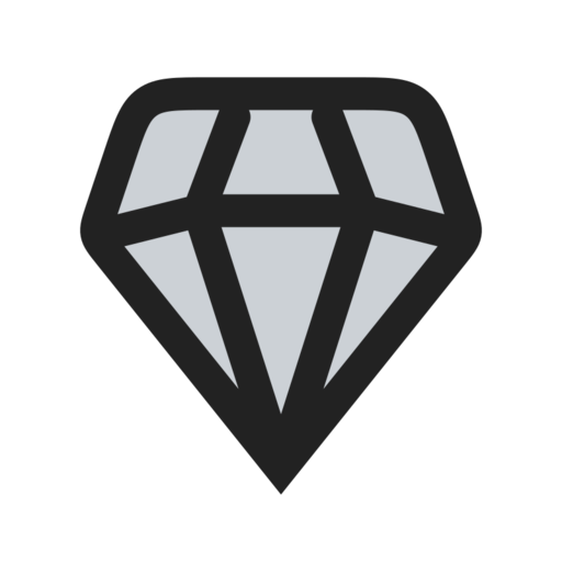 Dimond Alt Free Png Icon Download (black, indigo)