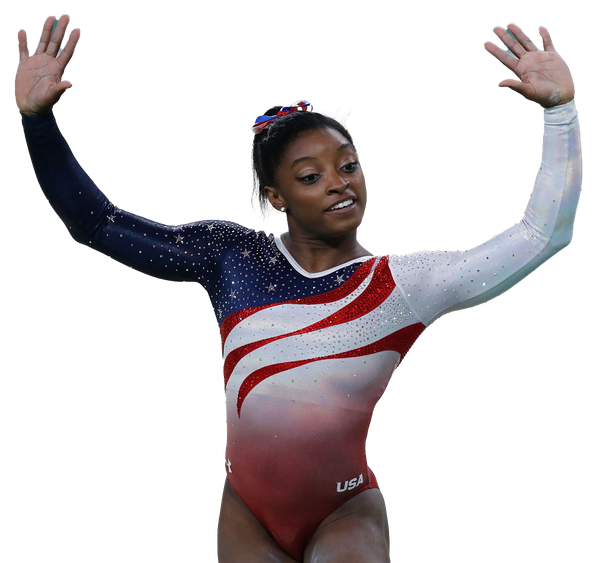 Simone Biles Olympic Player Png Hd (black)