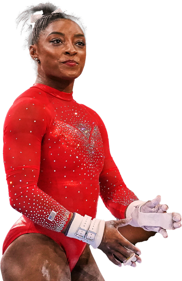 Simone Biles Olympic Player Png Transparent Image (black, red, chocolate)