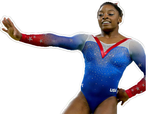 Simone Biles Png Transparent Image (black)